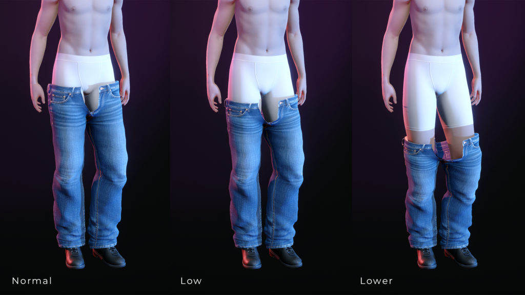 Men Comfy Jeans unbuttoned preview StudioNeoV2