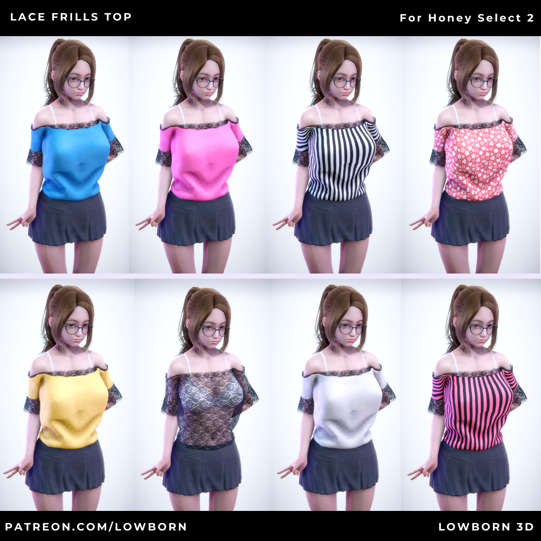 HS2 Lace Frill Tops