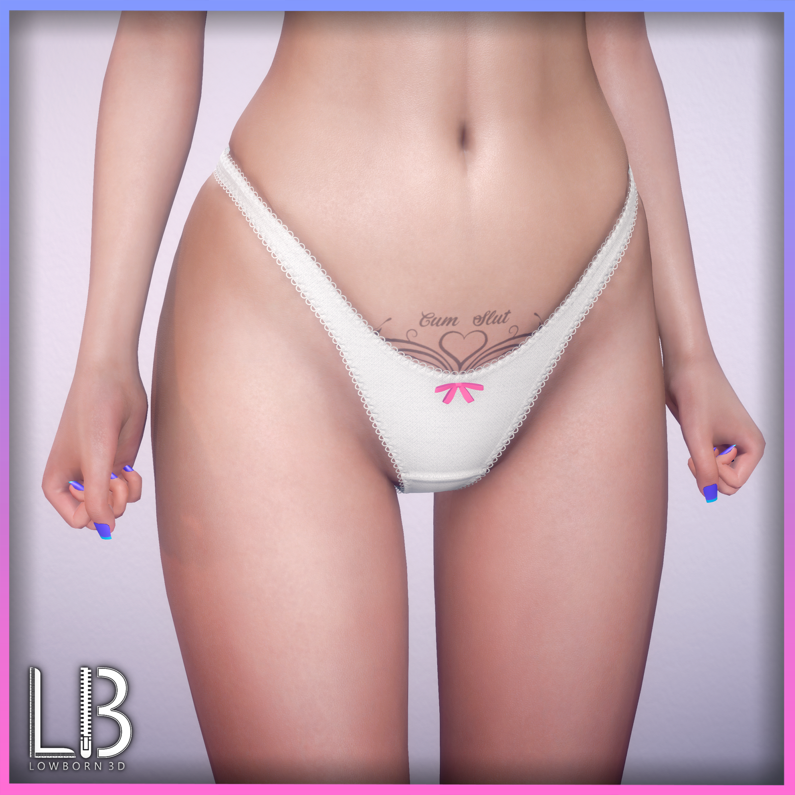 HS2 High Leg Thong 3D