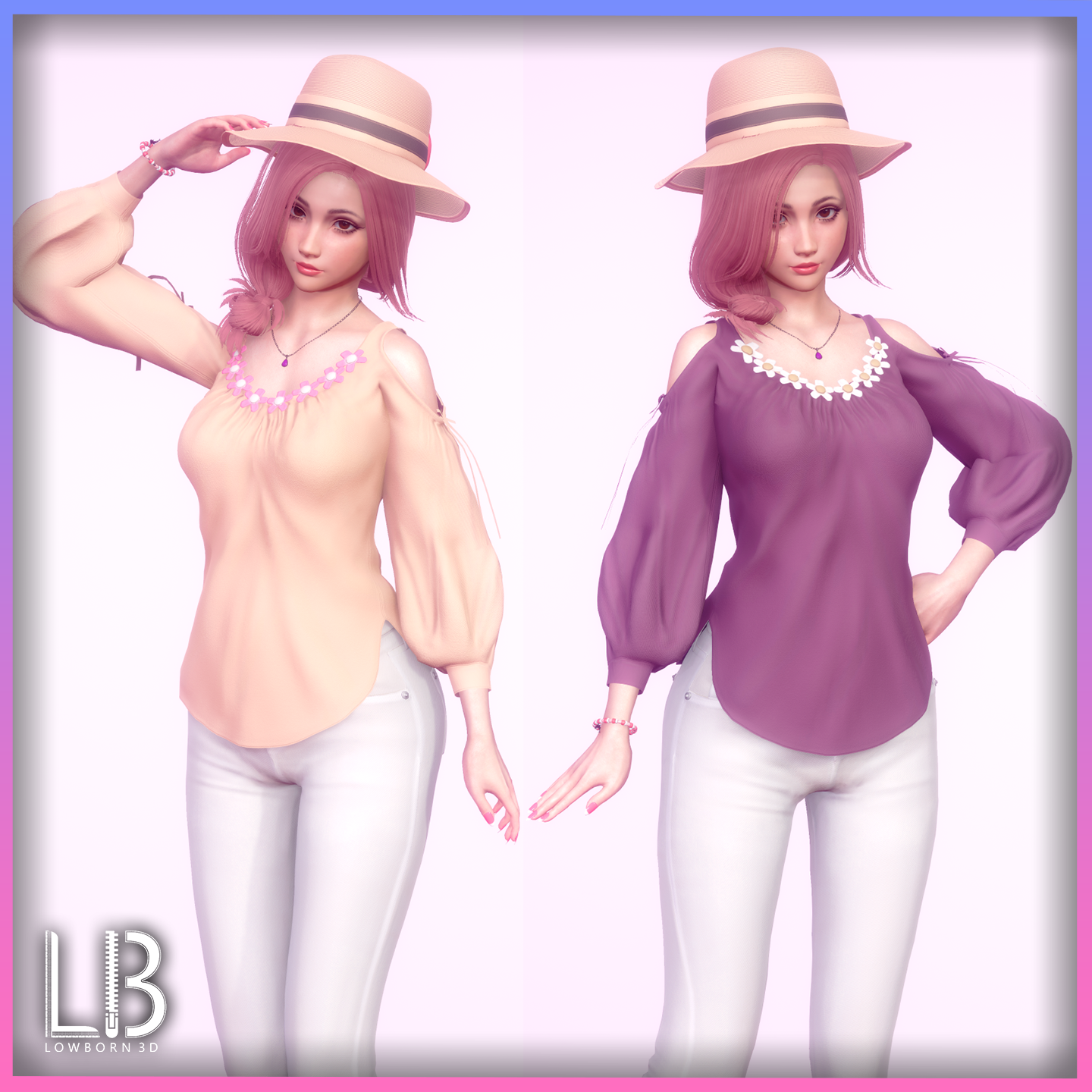 Minty Off Shoulder – Honey Select 2 Clothing Mod