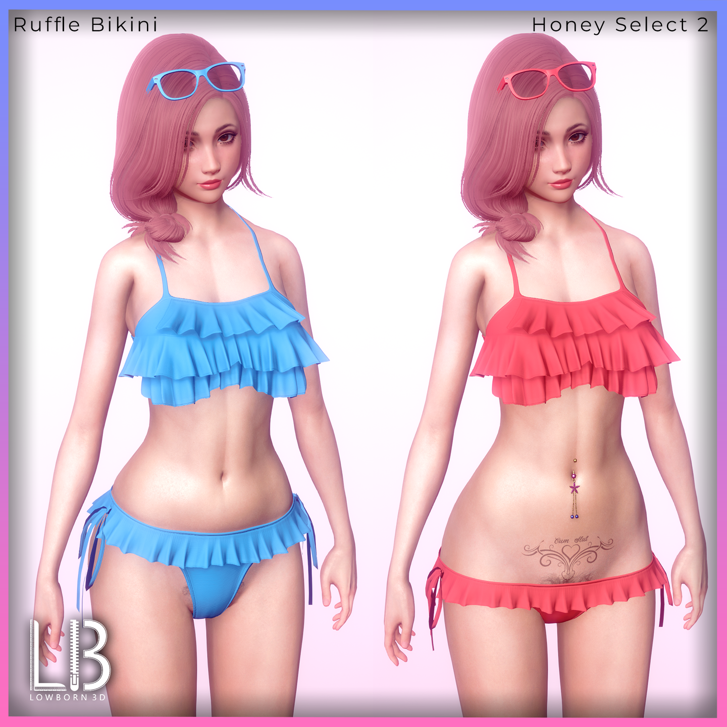 Ruffle Bikini – Honey Select 2 Clothes Mod